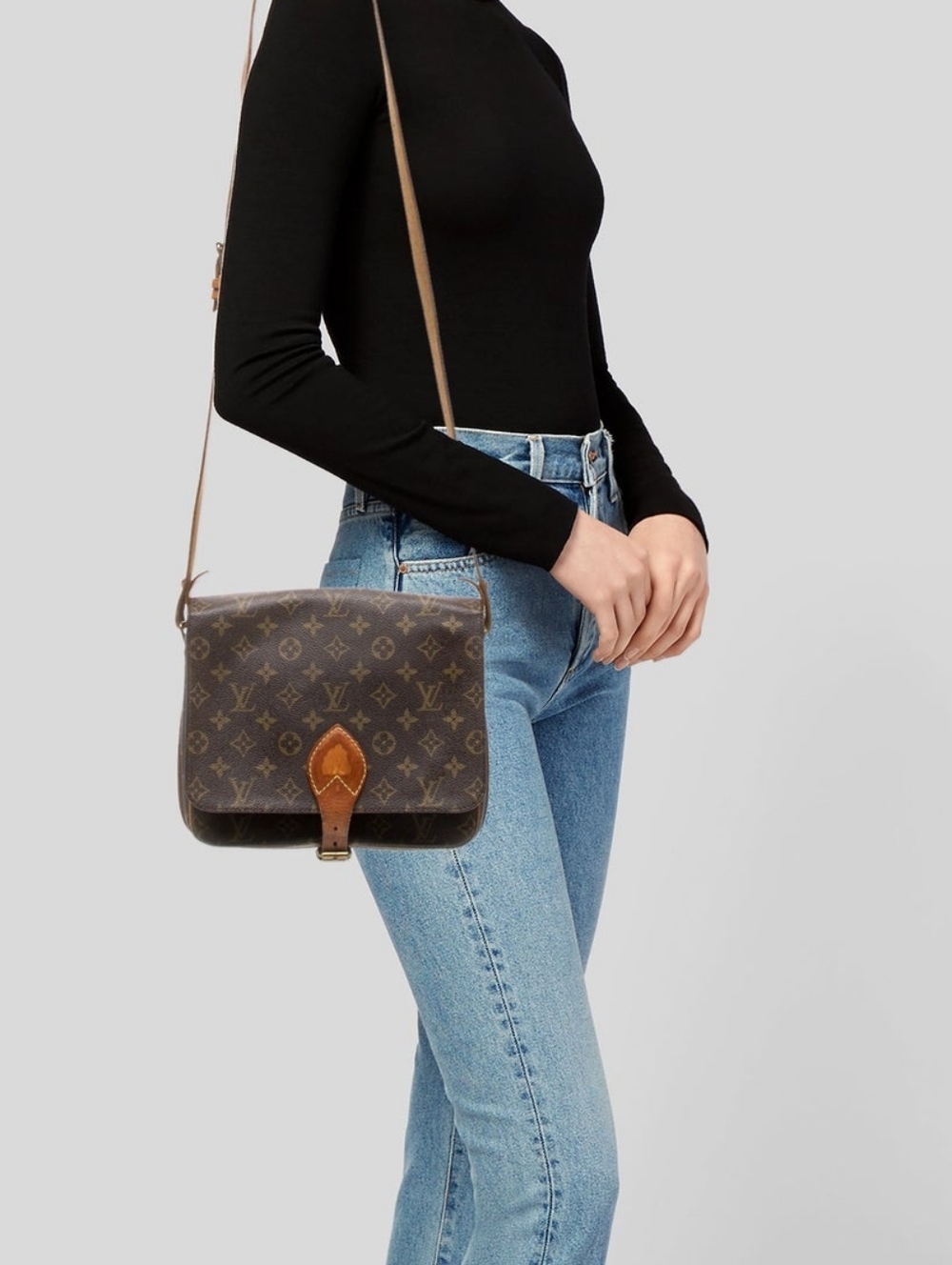 LOUIS VUITTON Monogram Cartouchiere Vintage Crossbody/Shoulder Bag